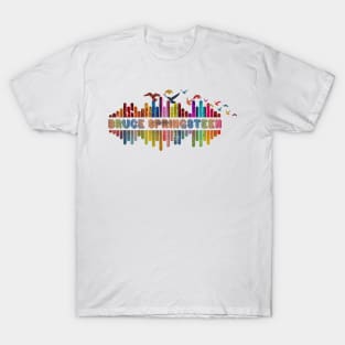 Tone Color Wave With Name-Bruce Springsteen T-Shirt